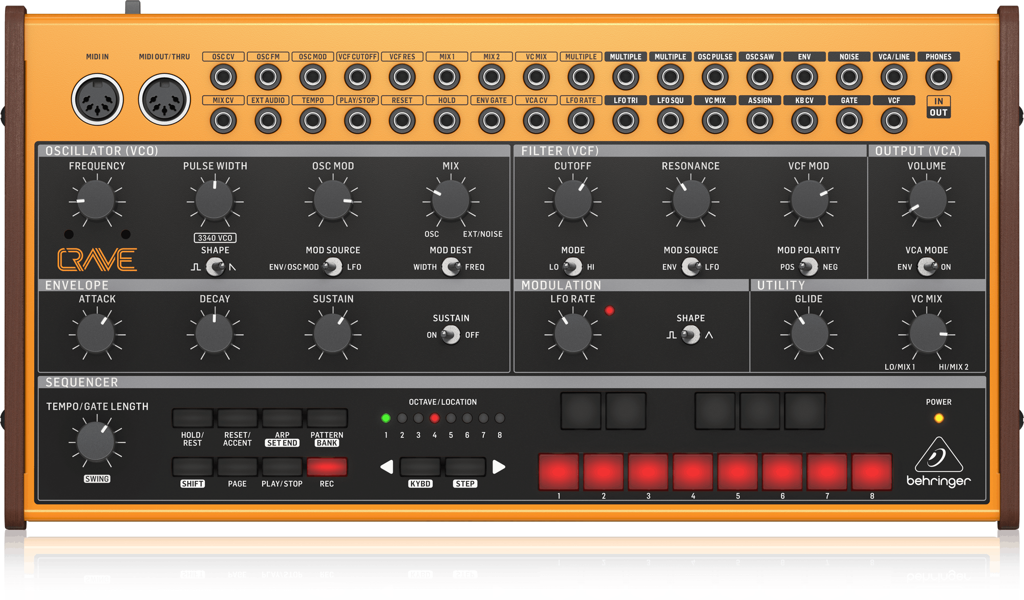 Behringer Crave Analog Semi-Modular Synthesizer with 32-step Sequencer