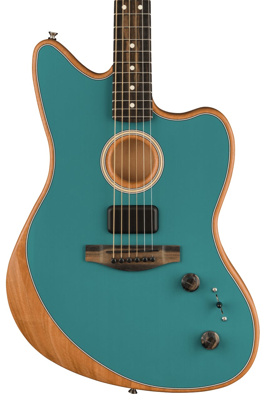 Fender American Acoustasonic Jazzmaster Acoustic/Electric Guitar in Ocean Turquoise