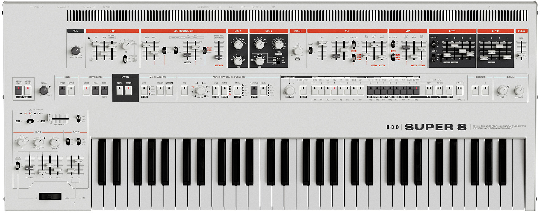 UDO Super 8 Polyphonic Bi-Timbral Analog-Hybrid Synth