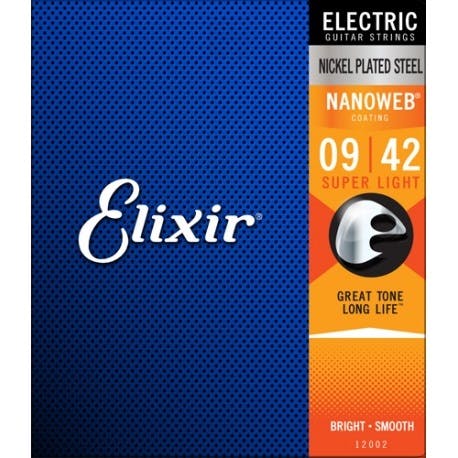 Elixir Nanoweb 9 - 42 Electric Guitar Strings