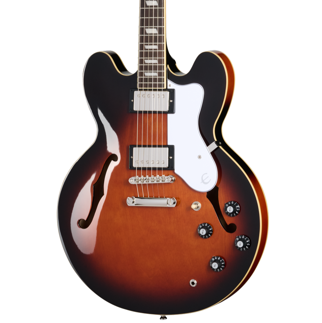 Epiphone Bonehead Riviera Semi-Hollow Electric Guitar in Dark Tobacco Burst