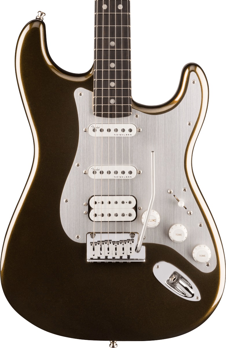 Fender American Ultra II Stratocaster HSS Ebony Fingerboard in Texas Tea