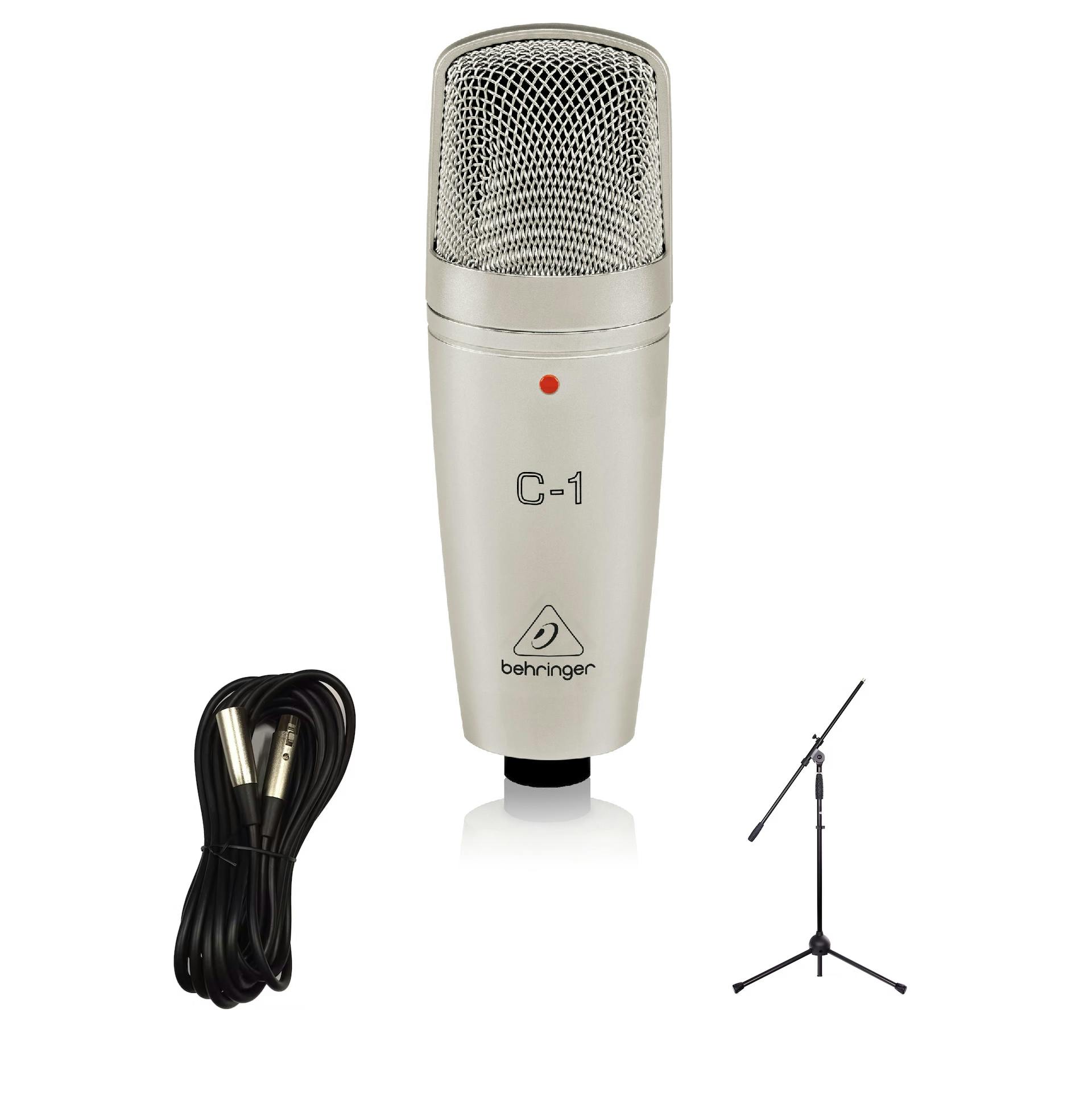 Behringer C1 Studio Condenser Microphone Bundle with Cable and Stand
