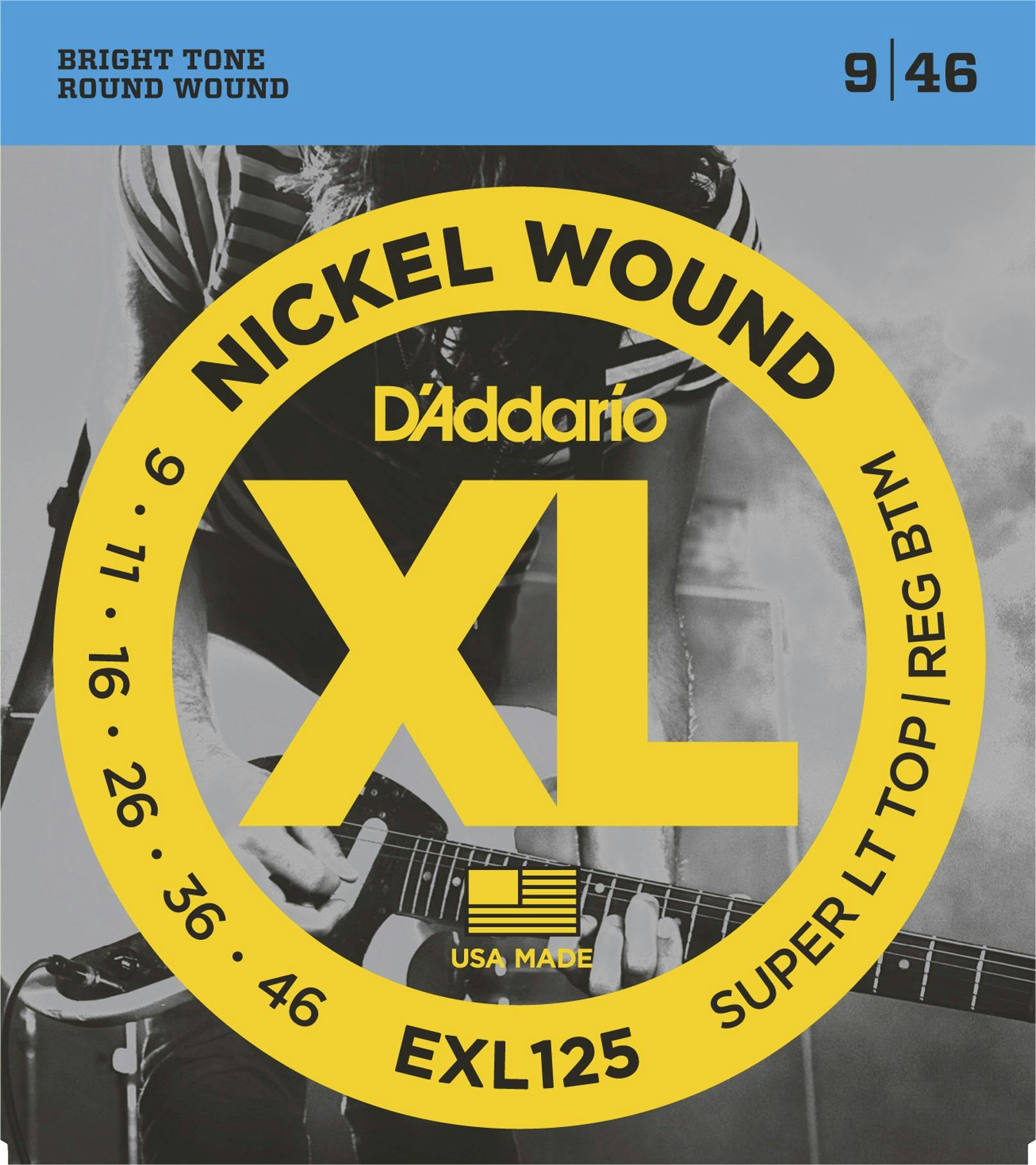 D'Addario XL 9-46 Super Light Top/Regular Bottom Set