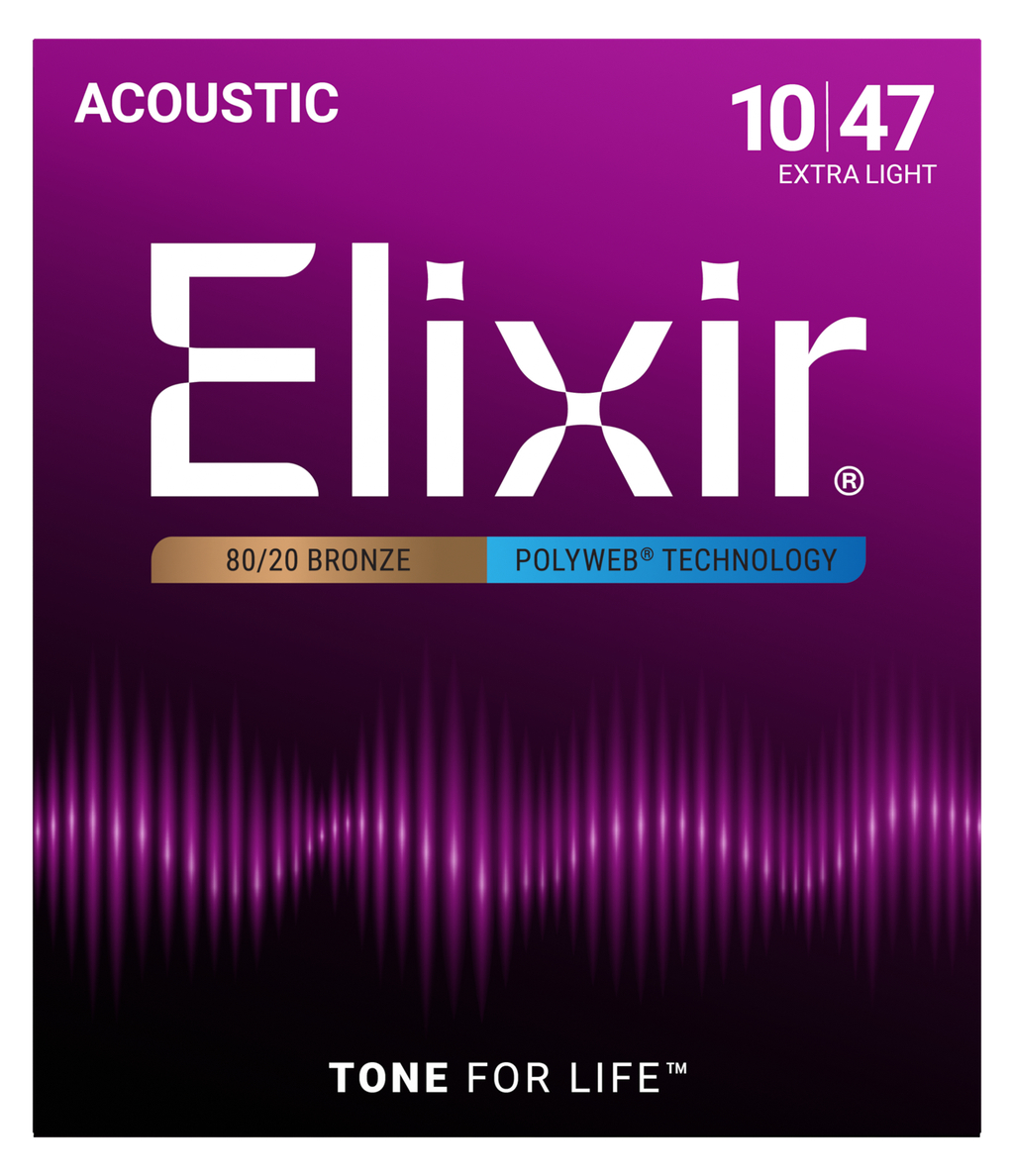 Elixir Polyweb Extra Light 10-47 Acoustic Strings
