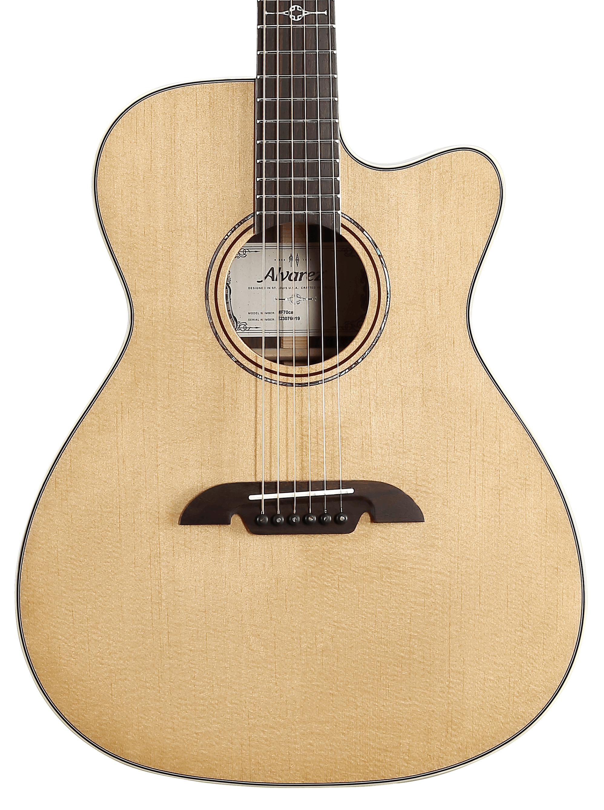 Alvarez Masterworks Folk OM Cutaway Spruce top Solid Rosewood back Natural LR Baggs HiFi