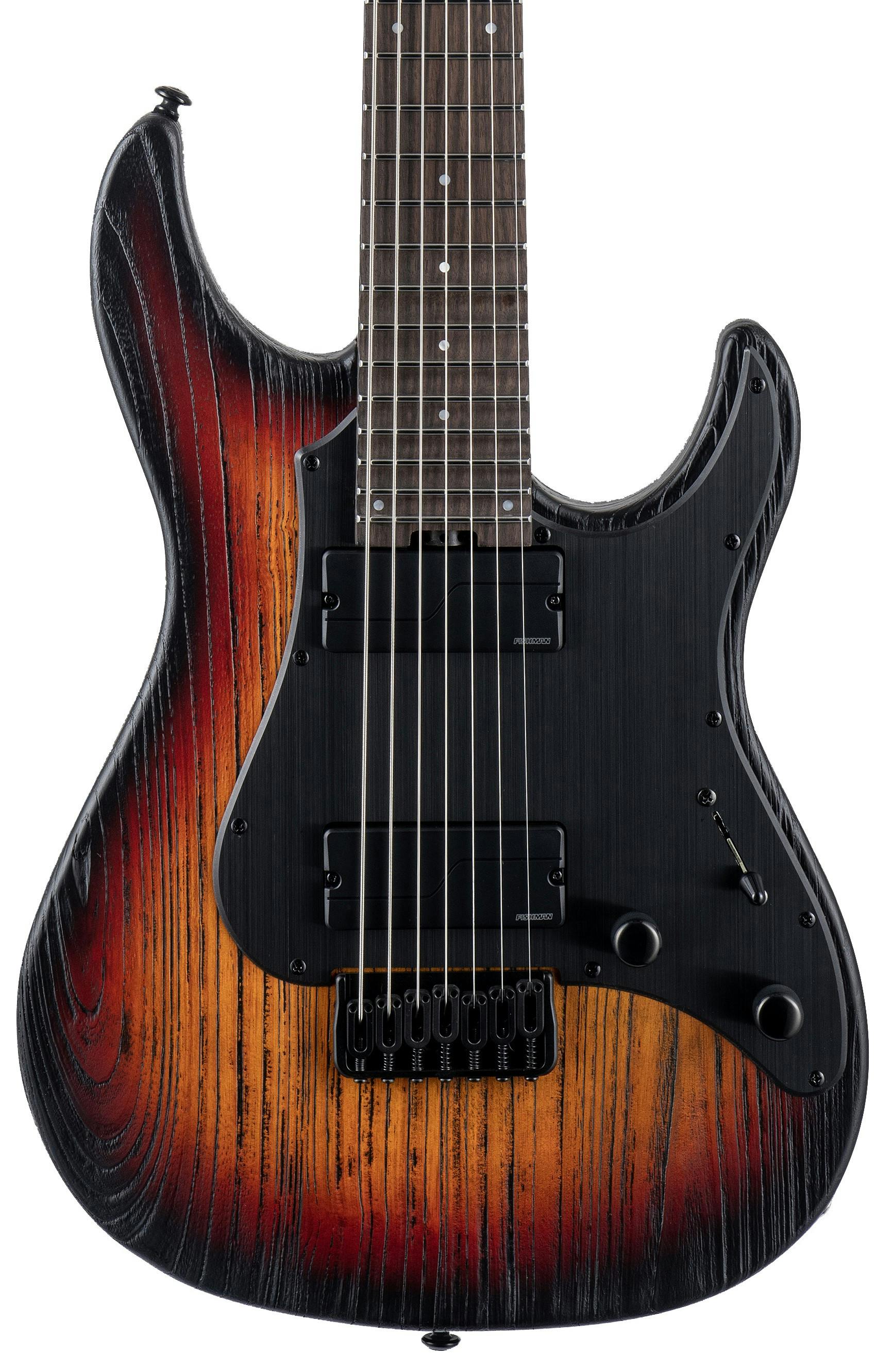 ESP LTD SN-1007 HT Baritone Electric Guitar in Fireblast