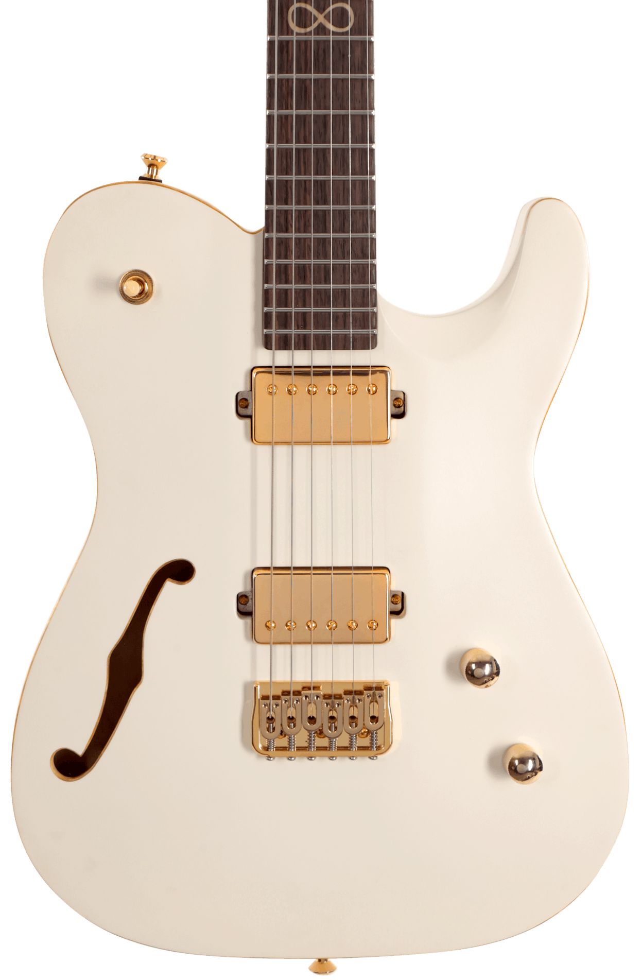 Chapman Chris Robertson Signature SAR63 Electric Guitar in Stone White With Roasted Maple Neck