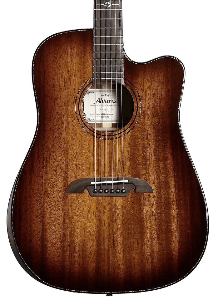 Alvarez Masterworks Dreadnought Cutaway & Bevels Mahogany top back Shadowburst LR Baggs HiFi