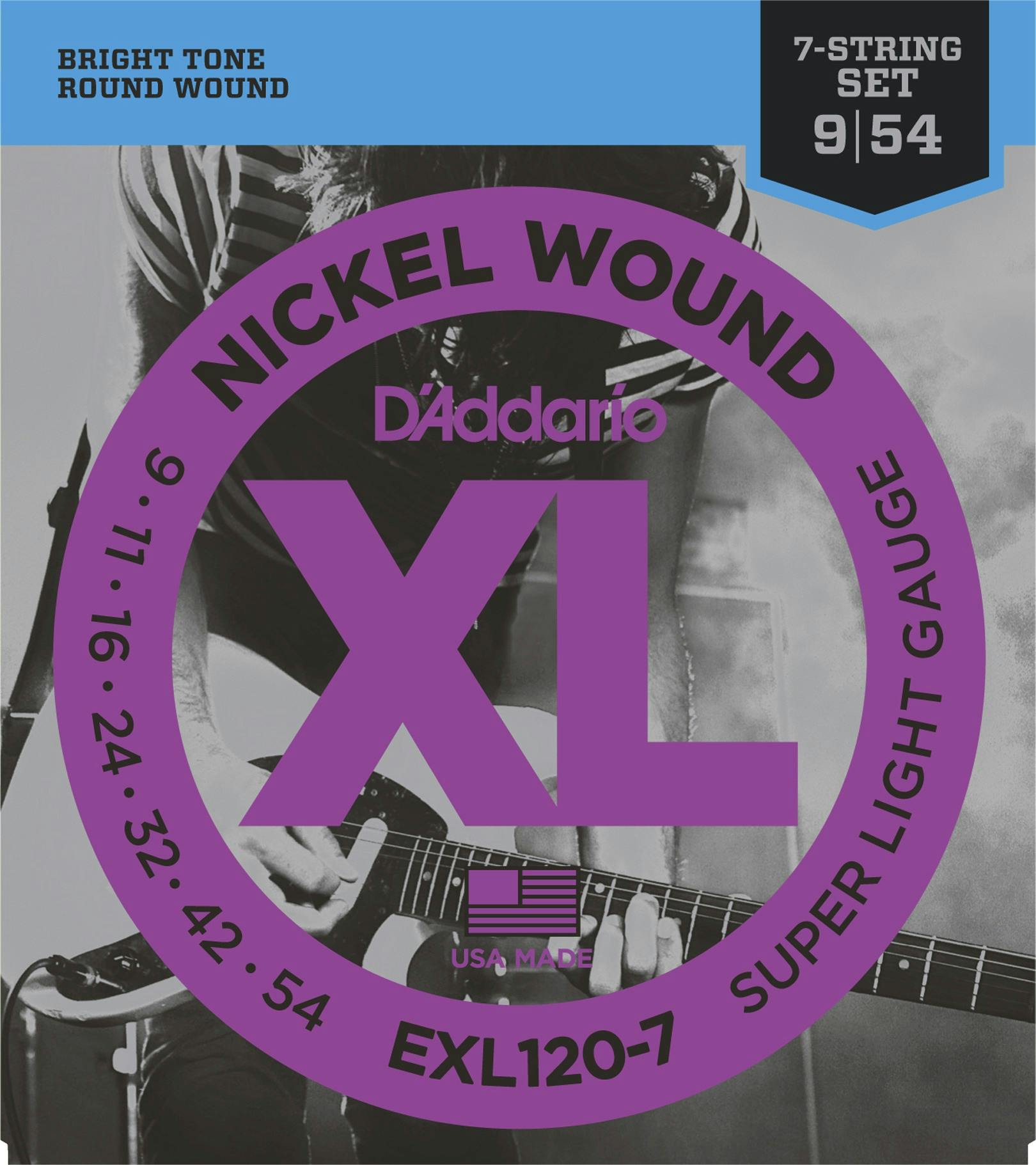 D'addario XL 09-54 Super Light 7 String Set