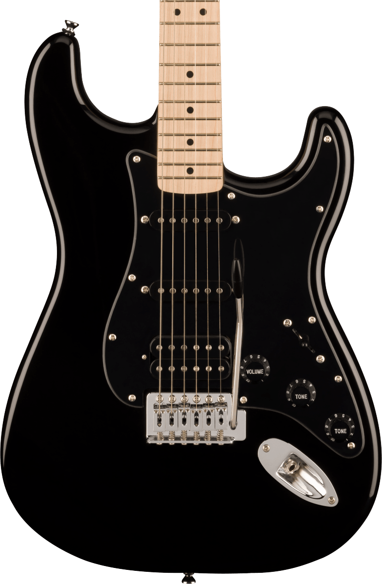 Squier Sonic Stratocaster HSS Electric Guitar in Black - Andertons
