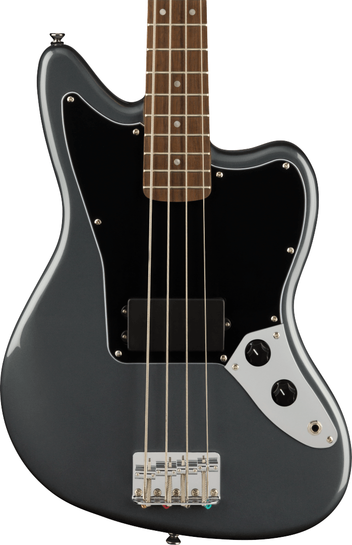 Squier Jaguar Bass グレー Squier Affinity Jaguar Bass Guitar H in Charcoal Frost Metallic