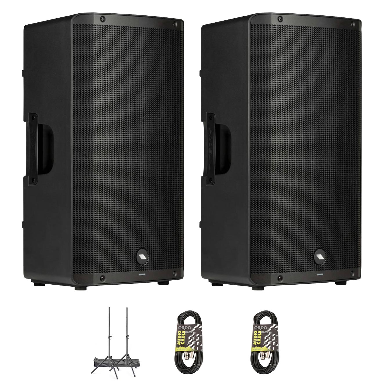 Proel DIVA 12A Active Speaker Bundle w/ Stands and Cables