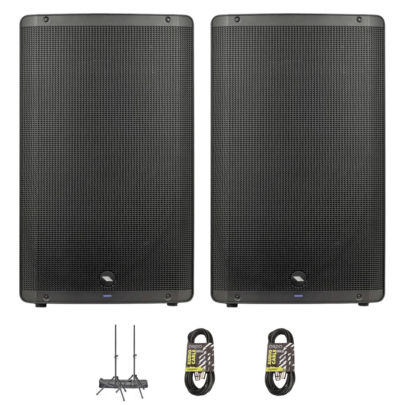 Proel DIVA 15A Active Speaker Bundle w/ Stands and Cables
