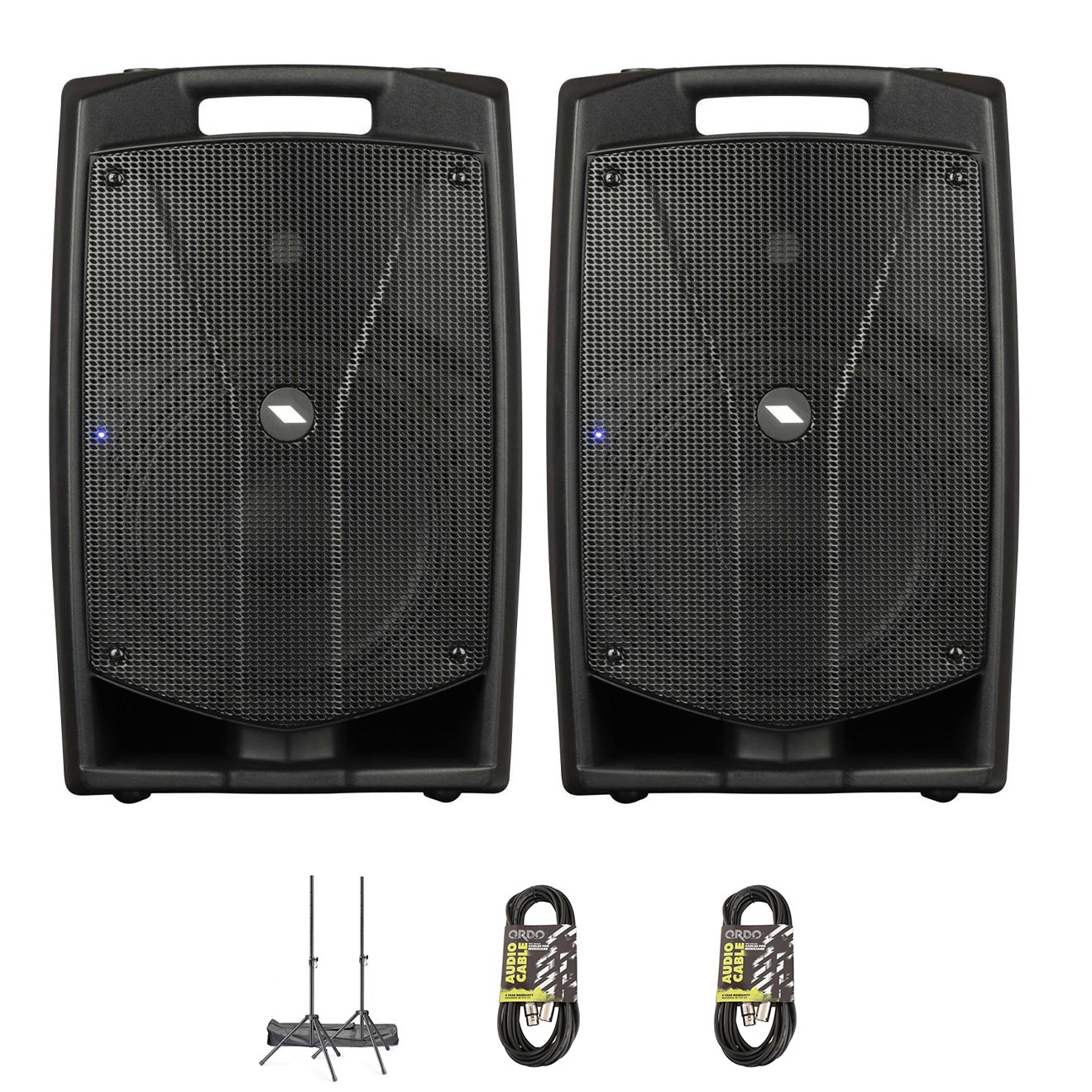 Proel V10PRO Active Speaker Bundle w/ Stands and Cables