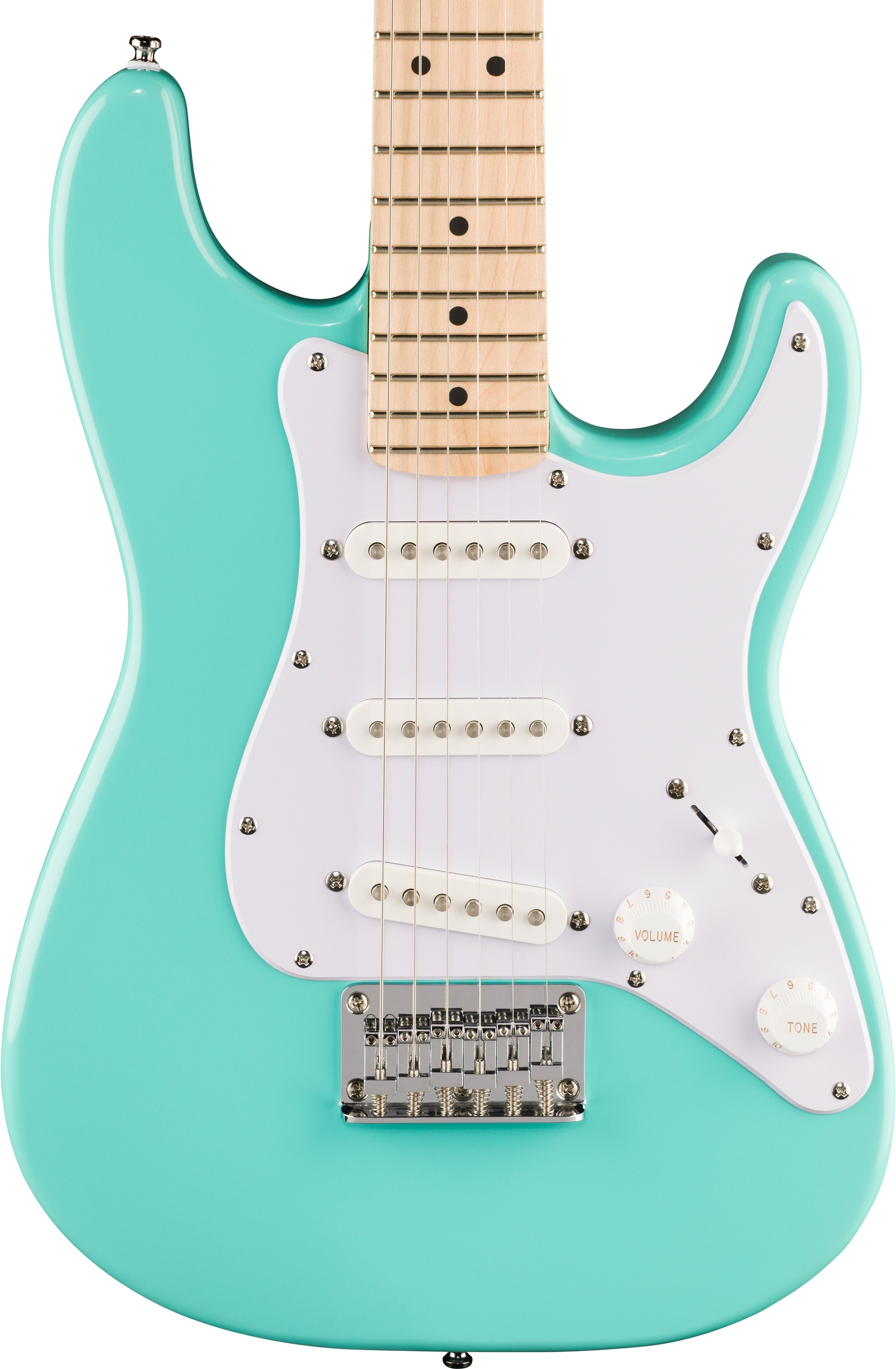 Squier Mini Stratocaster Electric Guitar in Sea Foam Green