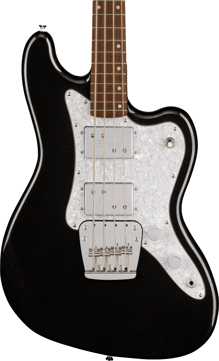 ベース Fender Squier Paranormal Rascal Bass HH Squier Paranormal Rascal HH Short-Scale Bass Guitar in Metallic