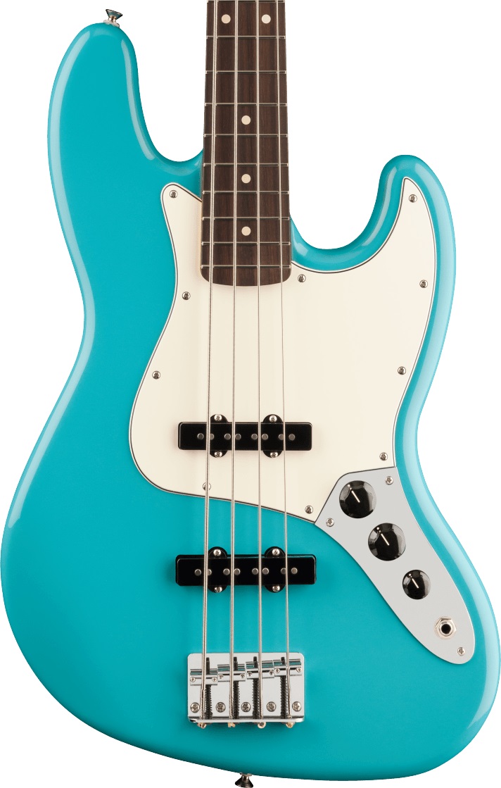 Player II Jazz Bass Guitar Rosewood Fingerboard Aquatone Blue