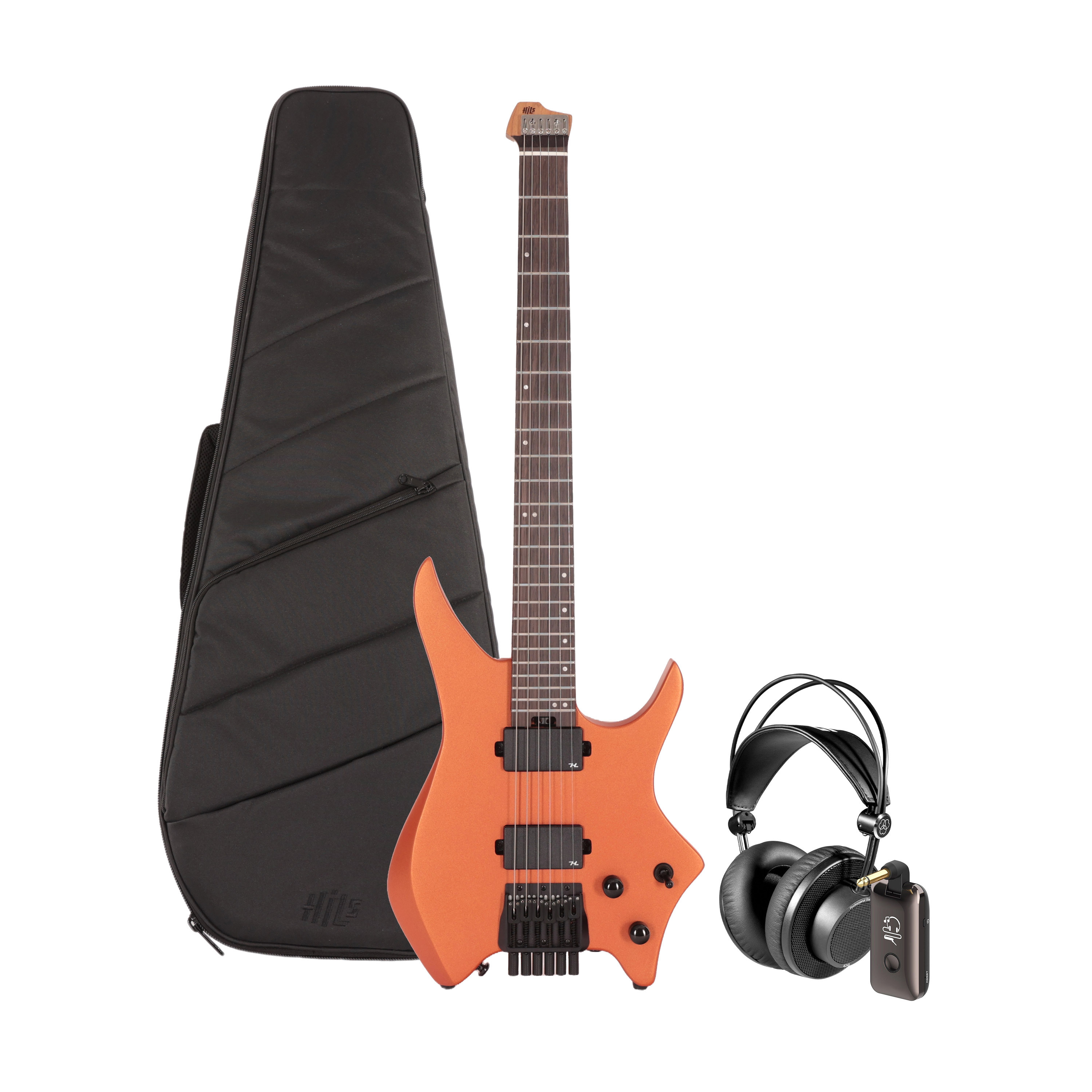HILS NEXT HN3 Headless Electric Guitar Satin Orange Silent