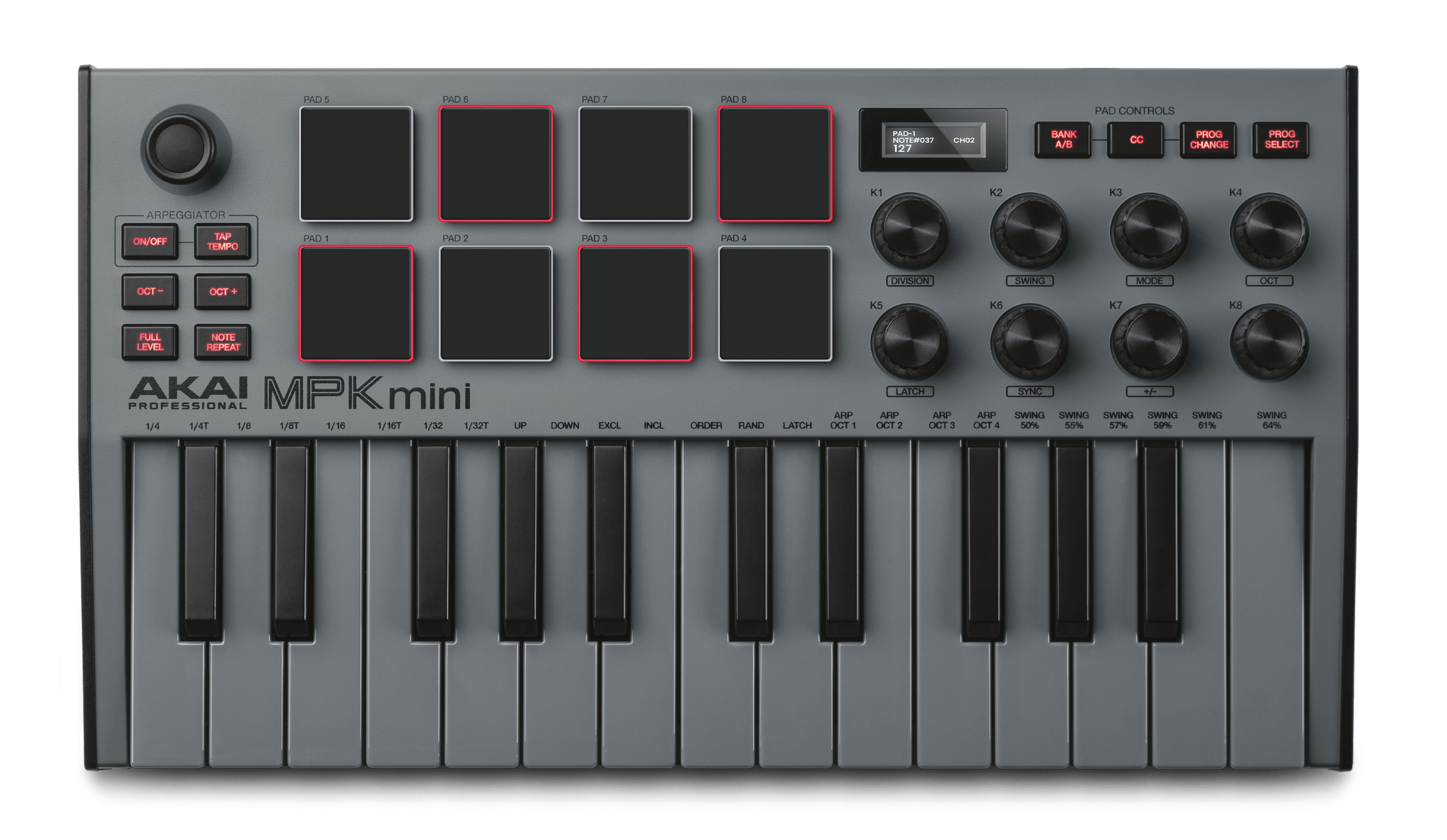 Akai MPK Mini MK3 Keyboard Controlle In Special Edition Grey
