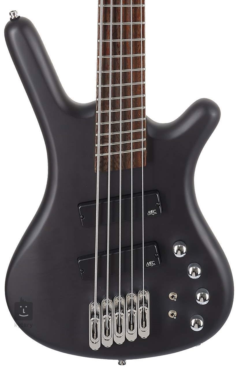 Warwick RockBass Guitar Corvette Multiscale 5-String in Solid Black Transparent Satin