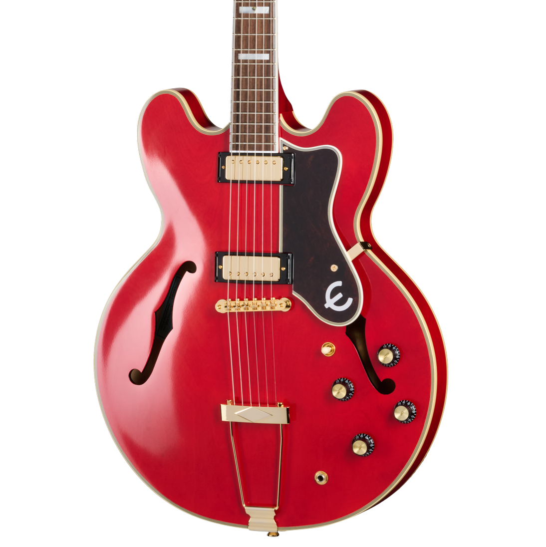 Epiphone Masterbilt Gem Archer Sheraton Semi-Hollow Electric Guitar in Cherry Red