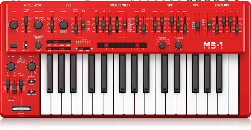 Behringer MS-1-RD Analog Synthesizer in RED