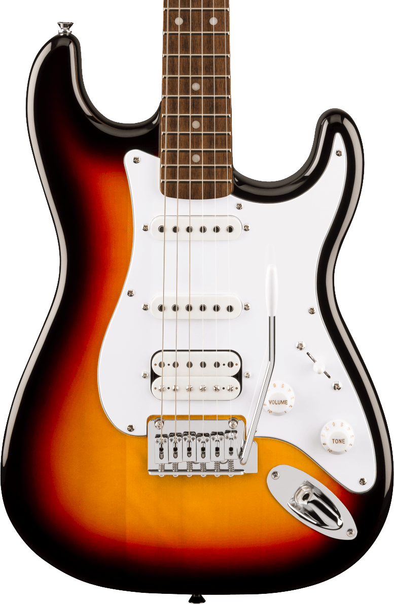 Squier Affinity Series Stratocaster Junior HSS Laurel Fingerboard in 3-Color Sunburst