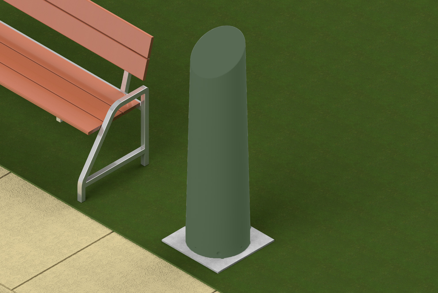 3036 Oberon NetPoint™ Bollard - Wi‑Fi Enclosure | Chatsworth