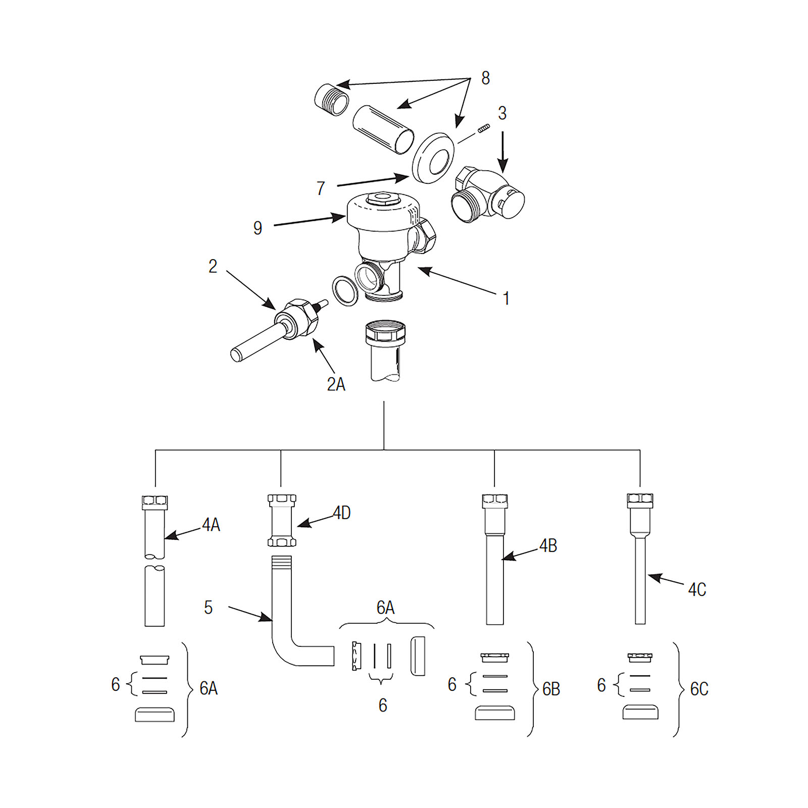 Sloan Regal 110 Water Closet Flushometer, 3080153 & Sloan G2 RESS-C