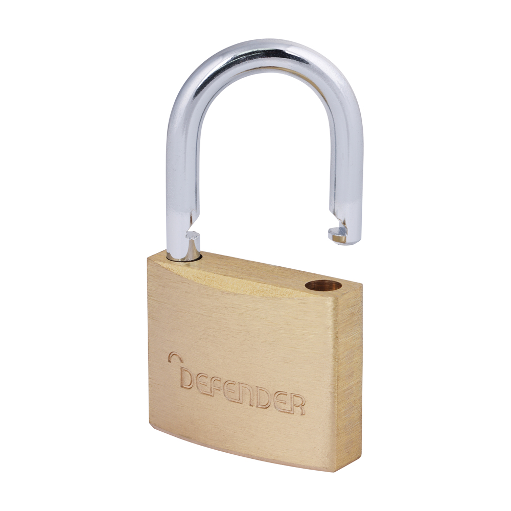 Defender Solid Brass Padlock - Open Shackle - DFBP4