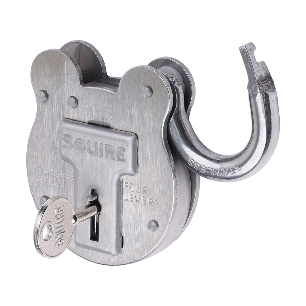 Marine Grade Old English Padlock - Stainless Steel - Standard Shackle - 555