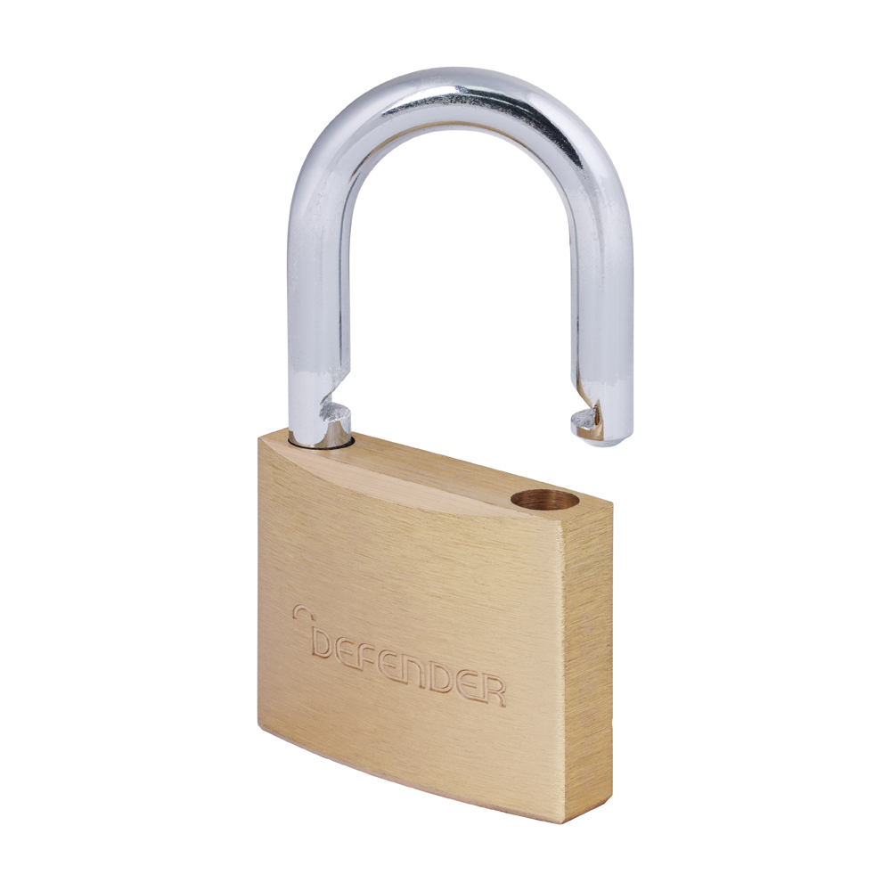 Defender Solid Brass Padlock - Open Shackle - DFBP5